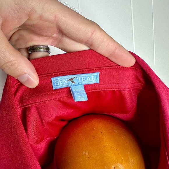 Genteal Performance Polo Shirt Solid Red - Picture 3 of 11